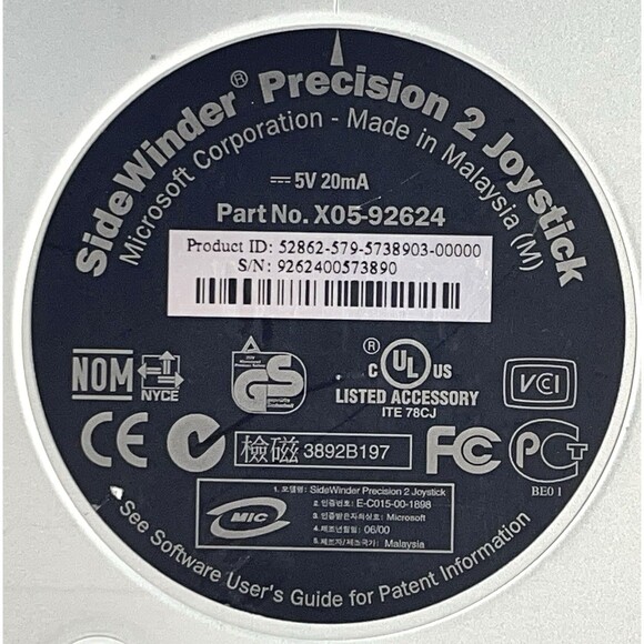 Microsoft SideWinder Precision 2 Joystick USB X05-63511 Tested - Picture 9 of 9